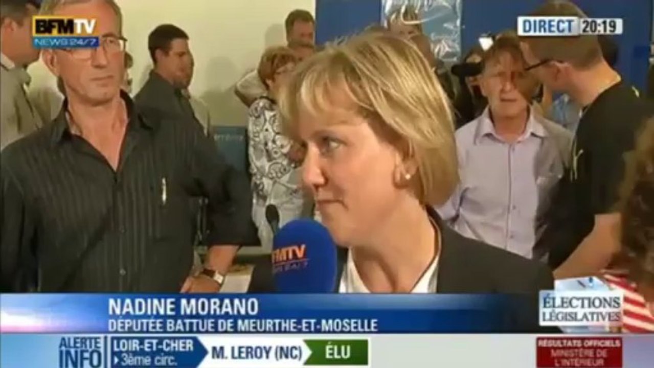 Réaction de Nadine Morano - Législatives 2012