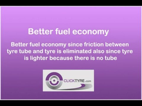 Benefits of tubeless tyres