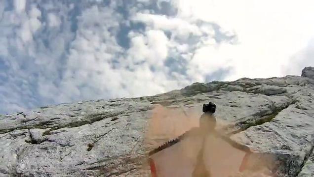 Drift HD Ghost Wingsuit BASE Jump With Red Bull Skydiver Marco Waltenspiel