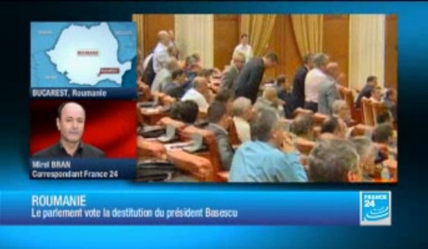 Le Parlement roumain vote la procédure de destitution du président Traian Basescu
