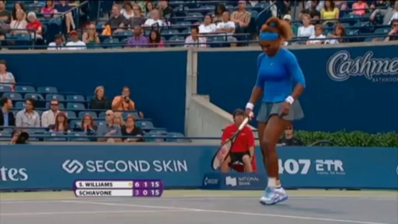 Toronto: aufschlag-rakete serena! schiavone verzweifelt