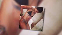 Rihanna Shows Off Her Pert Derriere in a Tiny Snakeskin Bikini