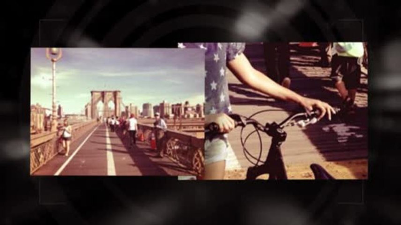 Beyonce auf Fahrrad