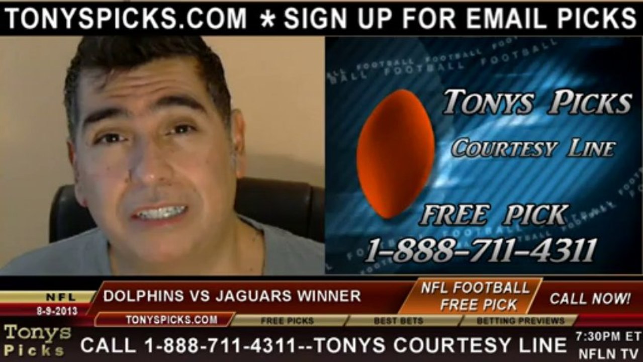 Jacksonville Jaguars vs. Miami Dolphins Pick Prediction NFL Pro Football Odds Preview 8-9-2013