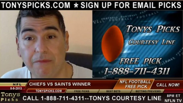 New Orleans Saints vs. Kansas City Chiefs Pick Prediction NFL Pro Football Odds Preview 8-9-2013