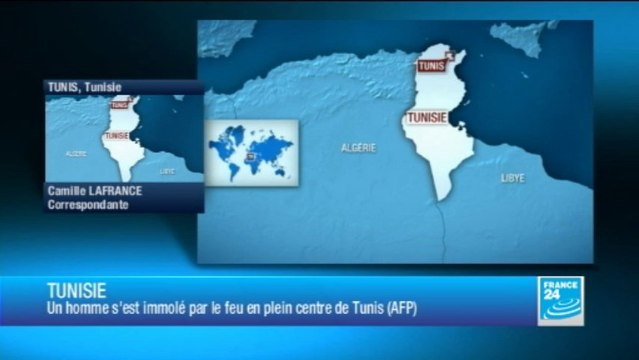 Un homme s'immole par le feu en plein centre de Tunis