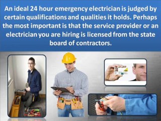 A 24 hour emergency electrician