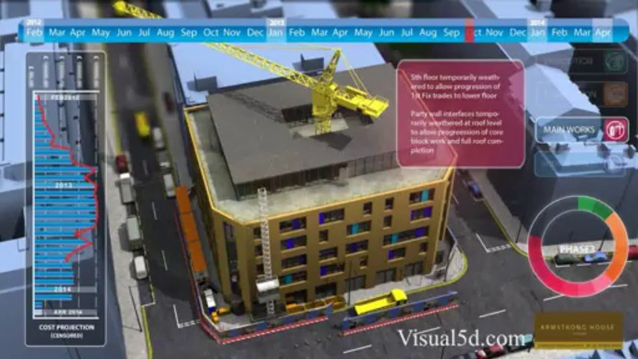 construction animation 4d phasing, visual 5d