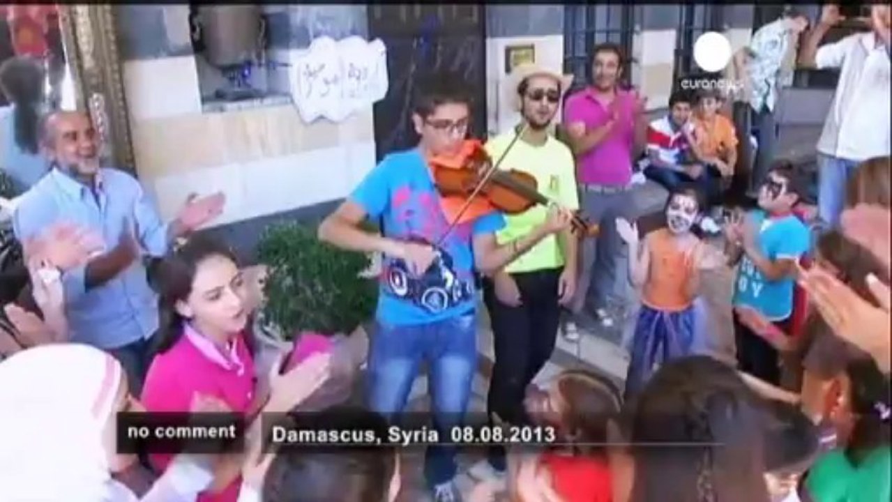 Syrian children celebrate Eid al-Fitr - no comment