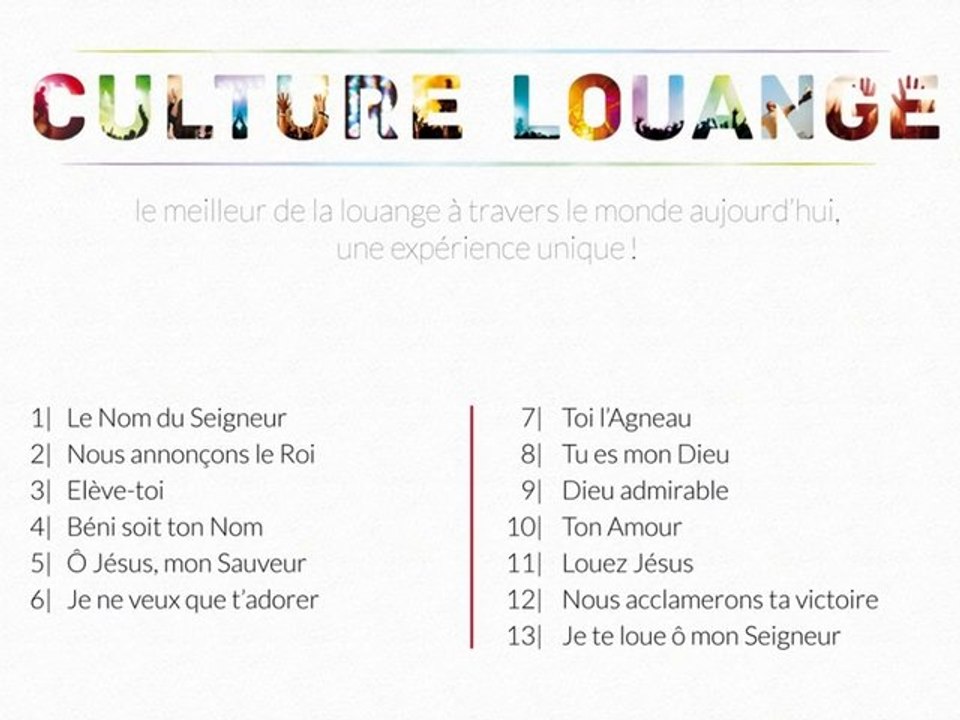Culture Louange - CD - Extraits