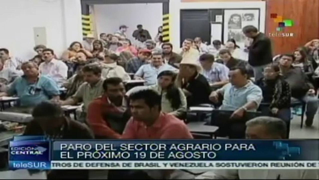 Organizaciones de productores del agro se suman al paro nacional