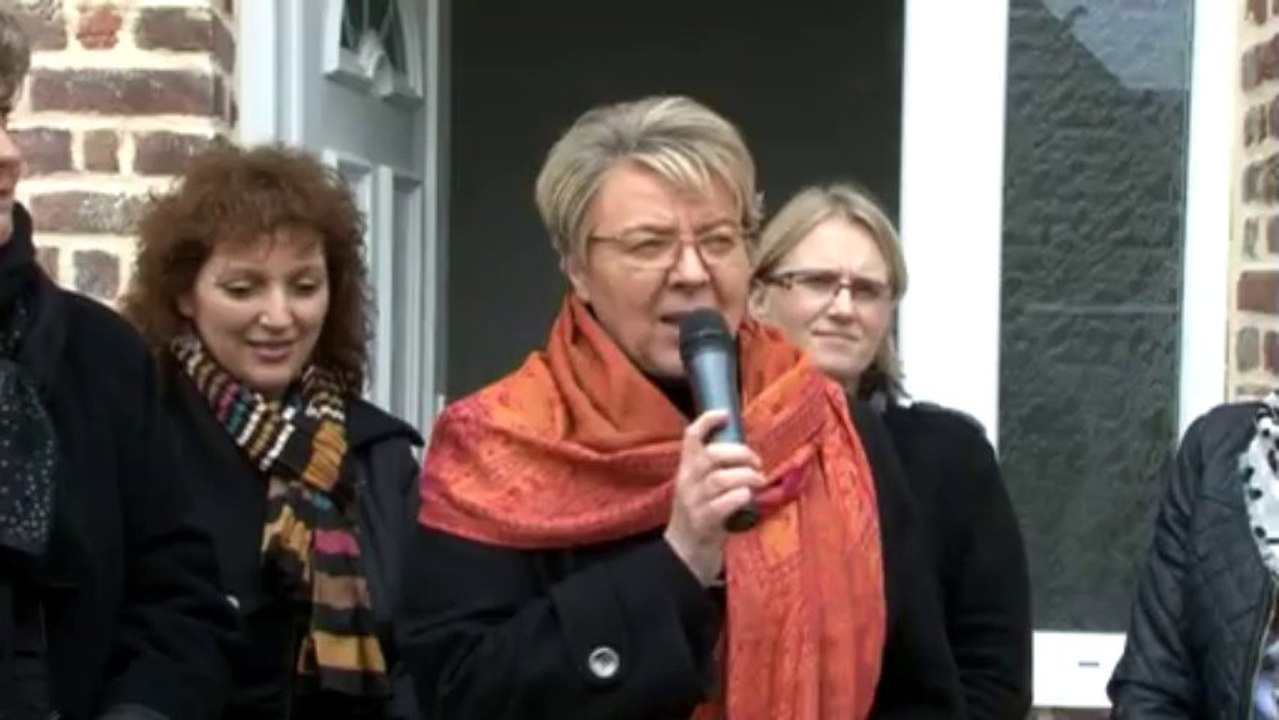 Inauguration de deux  logements réhabilités rue de la république au Cateau.