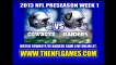 Watch Dallas Cowboys vs Oakland Raiders NFL Live Stream 8/9/2013