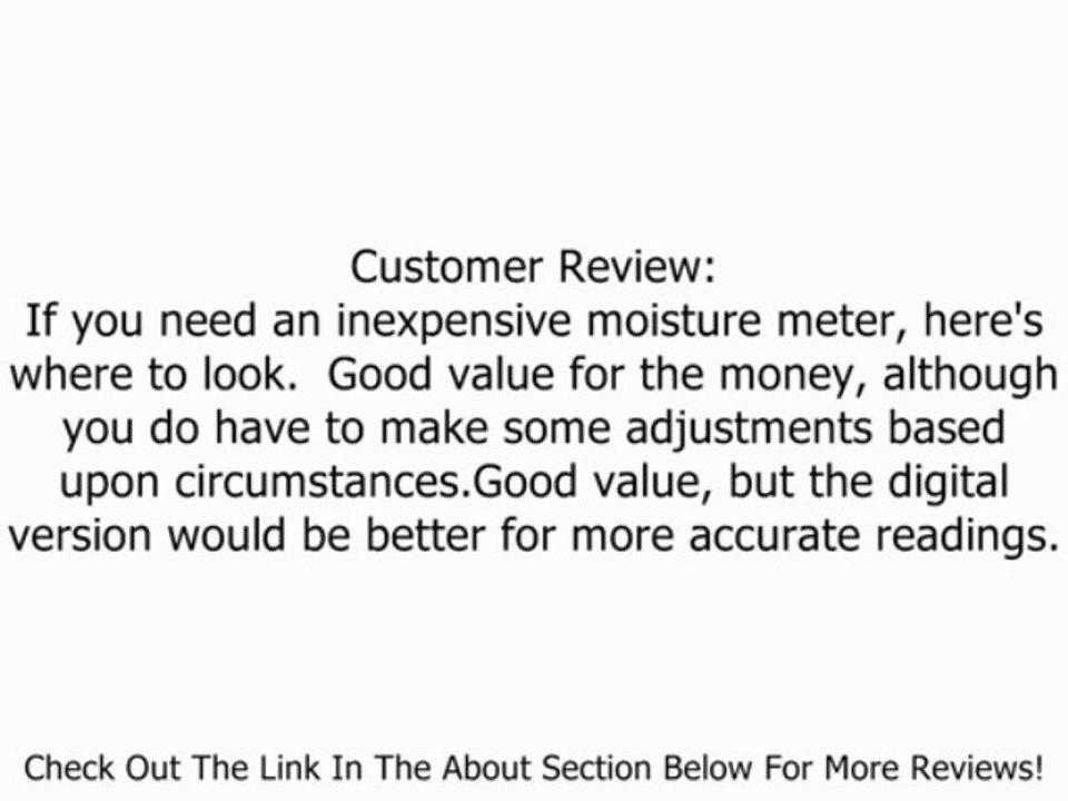 Delmhorst J-4 6% to 30% Pin Analog Wood Moisture Meter Review