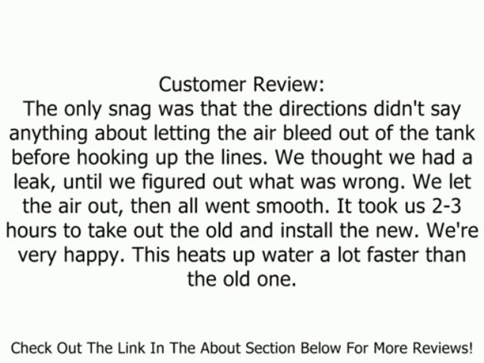 Rheem 22V40SF Natural Gas Short Water Heater, 40 Gallon Review