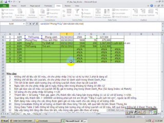 Hướng dẫn bài tập excel b văn phòng - Bài Tập 04