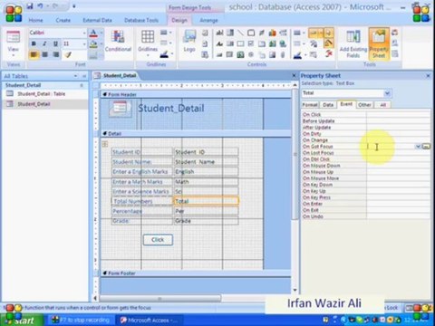MS Access 2007 Part8 - Urdu Tutorial by Irfan Wazir Ali