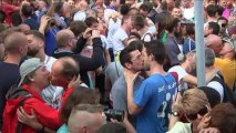 Manifestation contre la loi russe anti-gay à Anvers
