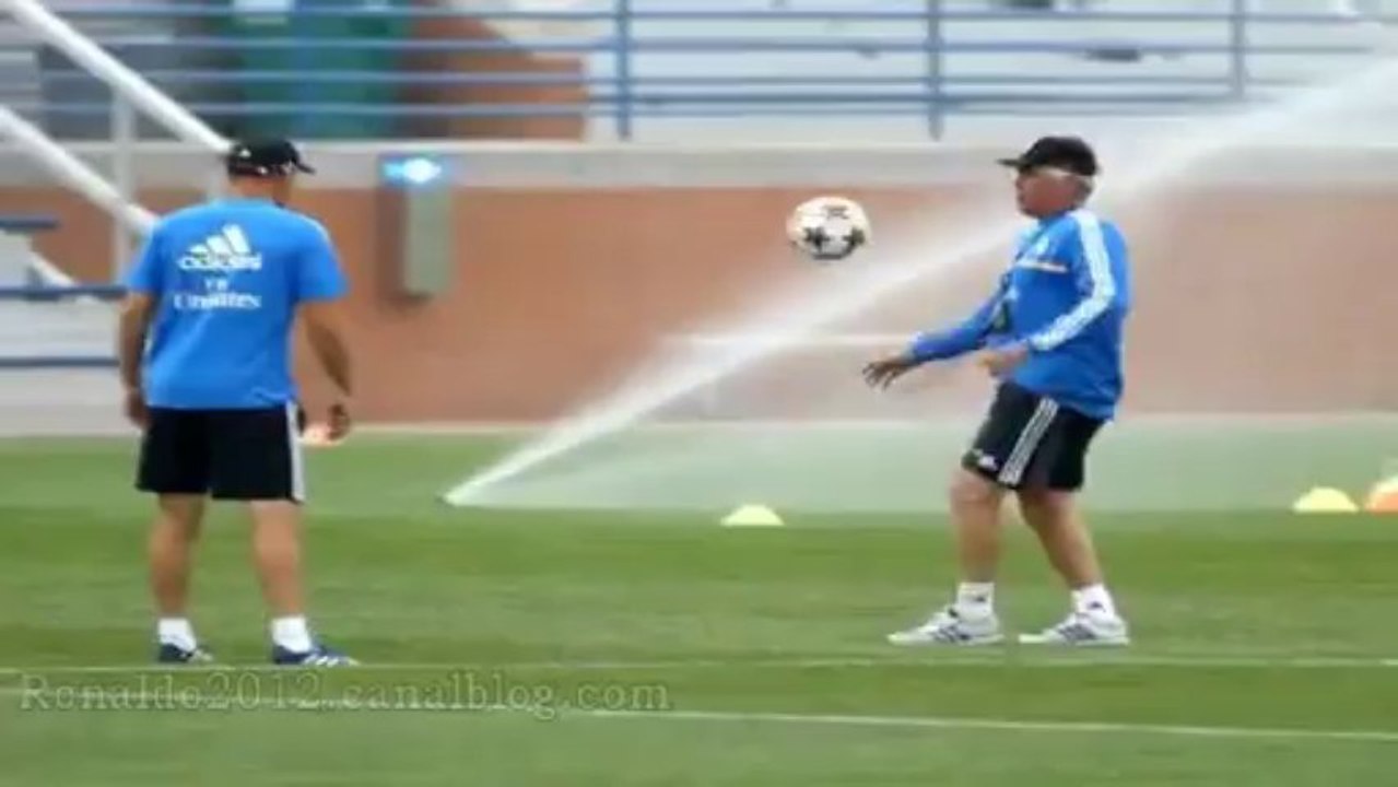 Zidane juggles with Ancelotti