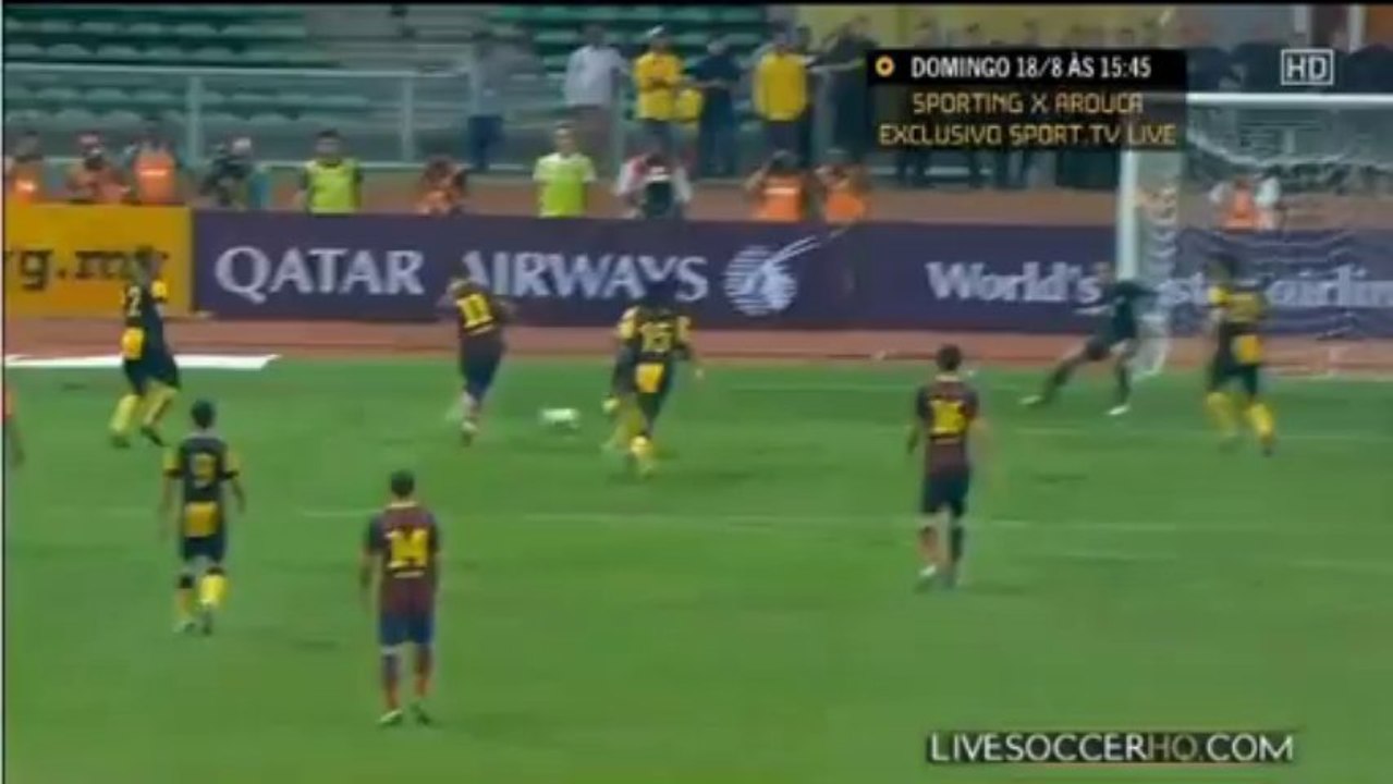 (HD) Malaysia vs Barcelona  1 –2 Neymar Goal (10.8.2013.)