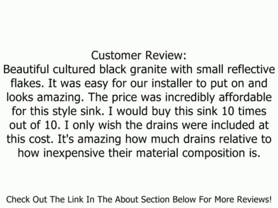 Elkay ELGULB3322BK0 Harmony E-Granite Undermount Sink, Black Review