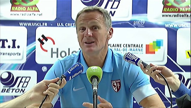 Conférence de presse US Créteil - FC Metz (3-2) : Jean-Luc VASSEUR (USCL) - Albert CARTIER (FCM) - 2013/2014