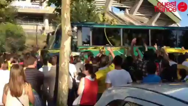 L'arrivée des joueurs nantais - Nantes - Bastia
