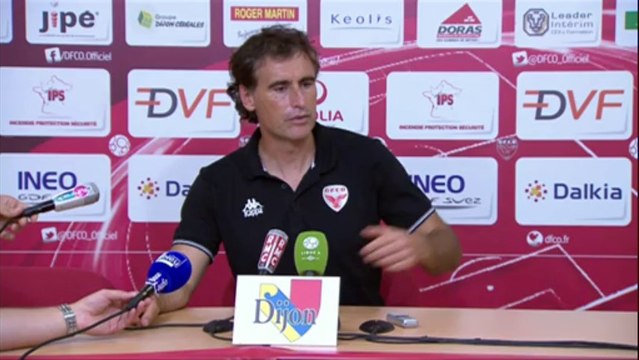 Conférence de presse Dijon FCO - RC Lens (1-1) : Olivier DALL'OGLIO (DFCO) - Antoine KOMBOUARE (RCL) - 2013/2014