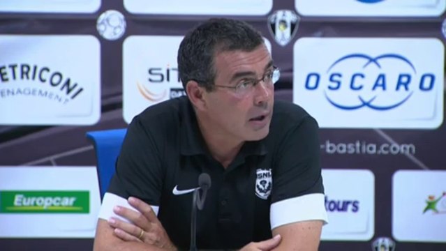 Conférence de presse CA Bastia - AS Nancy-Lorraine (1-2) : Stéphane ROSSI (CAB) - Patrick GABRIEL (ASNL) - 2013/2014