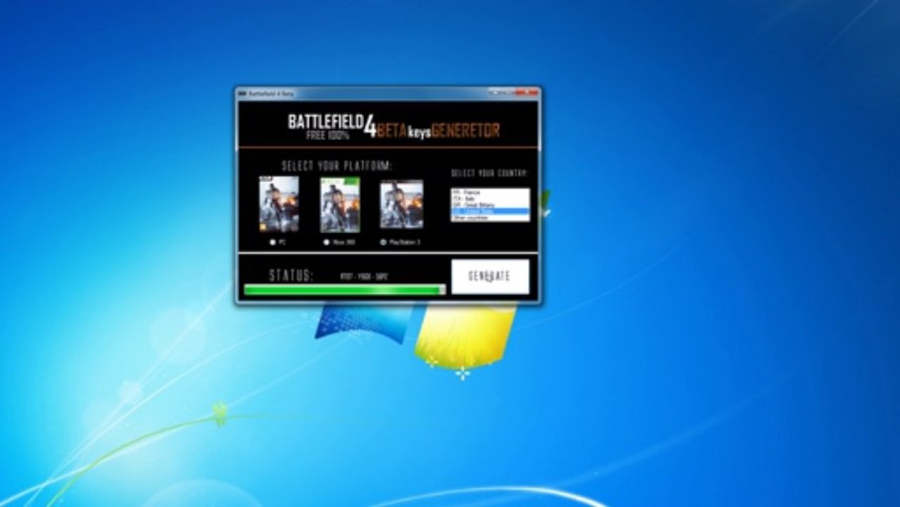 Battlefield 4 BETA Keys Generator FREE Codes KEYGEN 2013