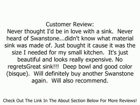 Swanstone KSSB-2522-051 25-Inch by 22-Inch Single Bowl Kitchen Sink, Tahiti Sand Finish Review