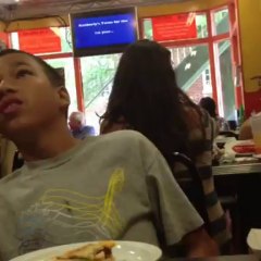 Mia pulling Camden's chain