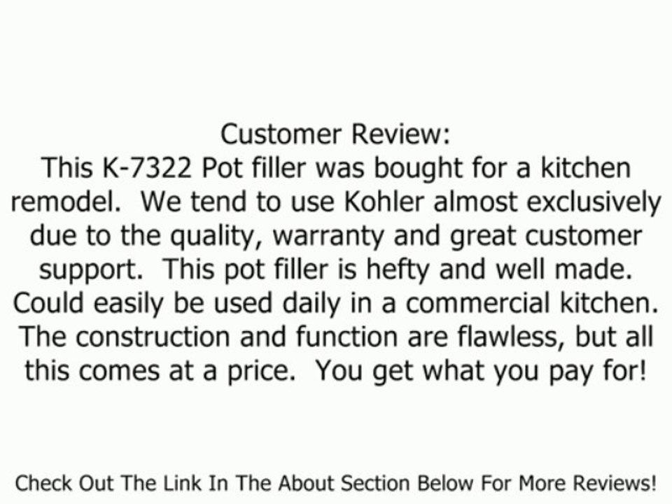 KOHLER K-7322-4-BS HiRise Wall-Mount Kitchen Pot Filler, Brushed Stainless Review