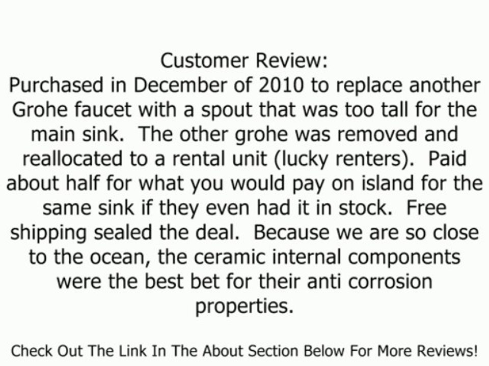 GROHE 32 073 SD0 K4 Dual Spray Pull-Out Kitchen Sink Faucet, Stainless Steel Review