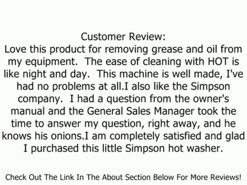 Simpson Mini-Brute MB1223 1,200 PSI 120 Volt Electric/Diesel Powered Hot Water Heavy Duty Pressure Washer Review