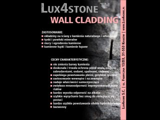 Impregnat do okładzin z kamienia naturalnegi i kamienia sztucznego.