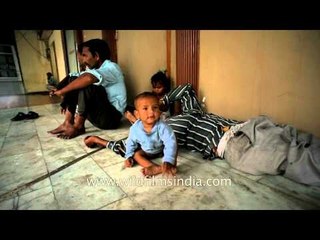 Little child smiling on the camera in Agra