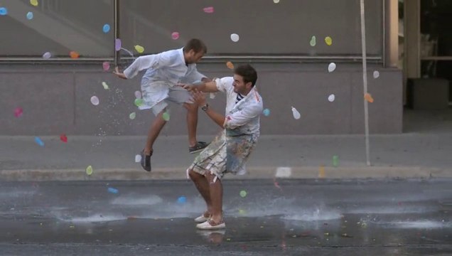 Geek Week - Slow Motion Water Balloon Fight with 1500 people Starring Freddie Wong