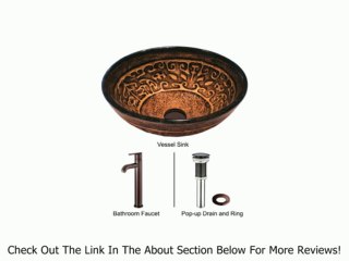 VIGO VGT127 Copper Mosaic Glass Faucet Vessel Sink, Bronze Review