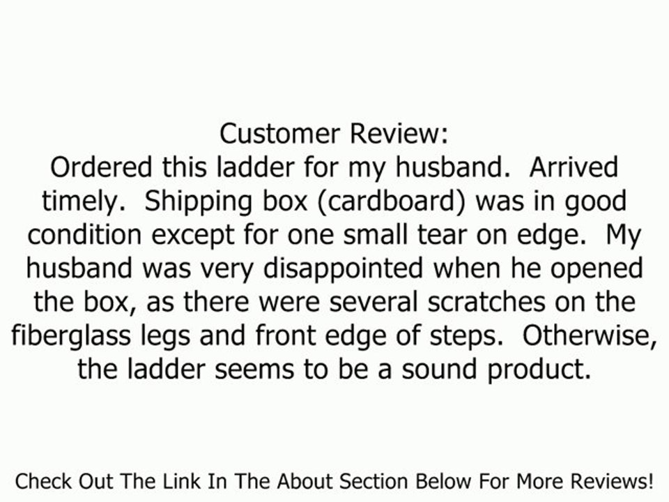 Louisville Ladder L-3016-10 300-Pound Duty Rating Fiberglass Stepladder, 10-Feet Review