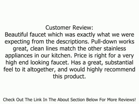 Danze D404546SS Bellefleur Single-Handle Pull-Down Kitchen Faucet, Stainless Steel Review