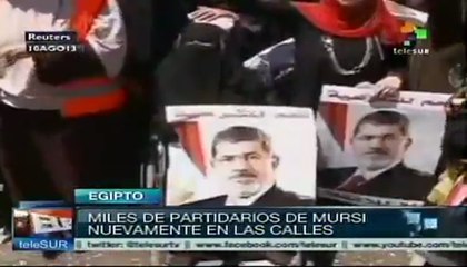 Partidarios de Mursi salieron a las calles de El Cairo a protestar