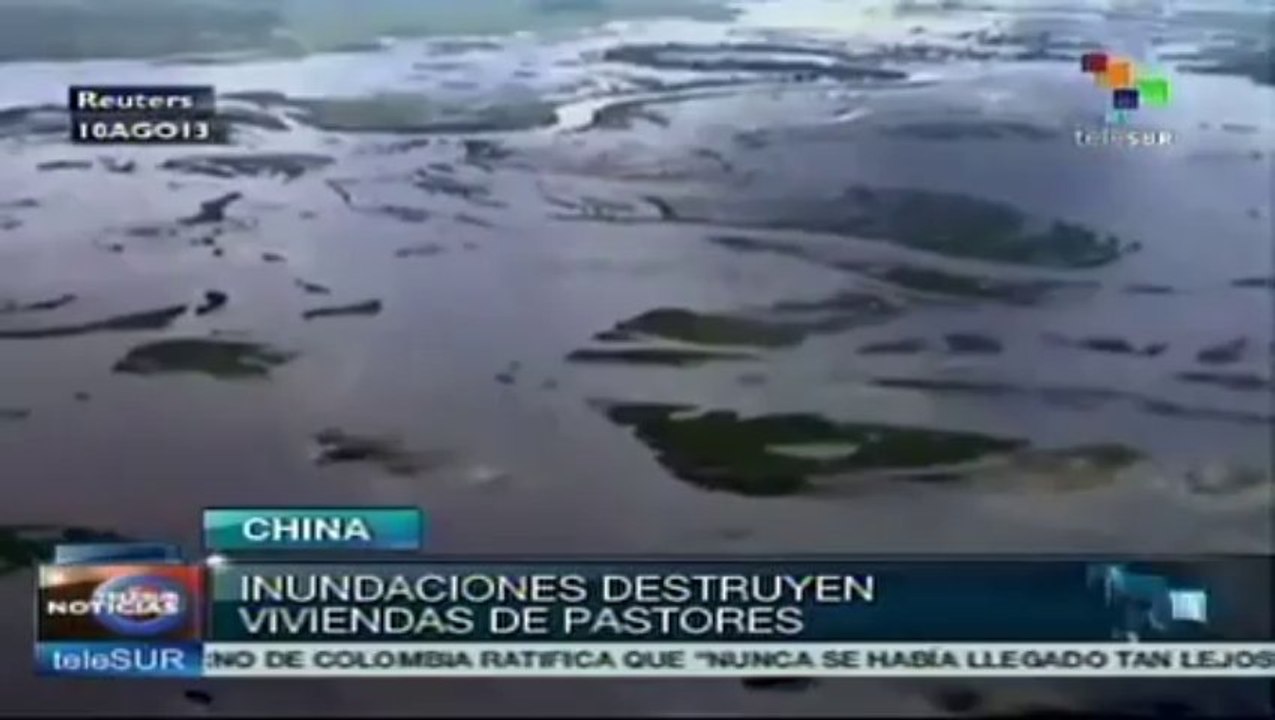 Inundaciones destruyen viviendas de pastores al norte de China