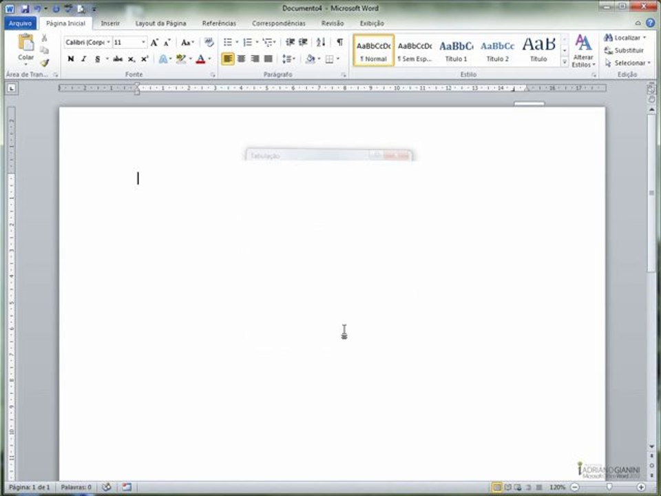 word2010  CAPÍTULO 8 - AULA 1 Tabulação indice