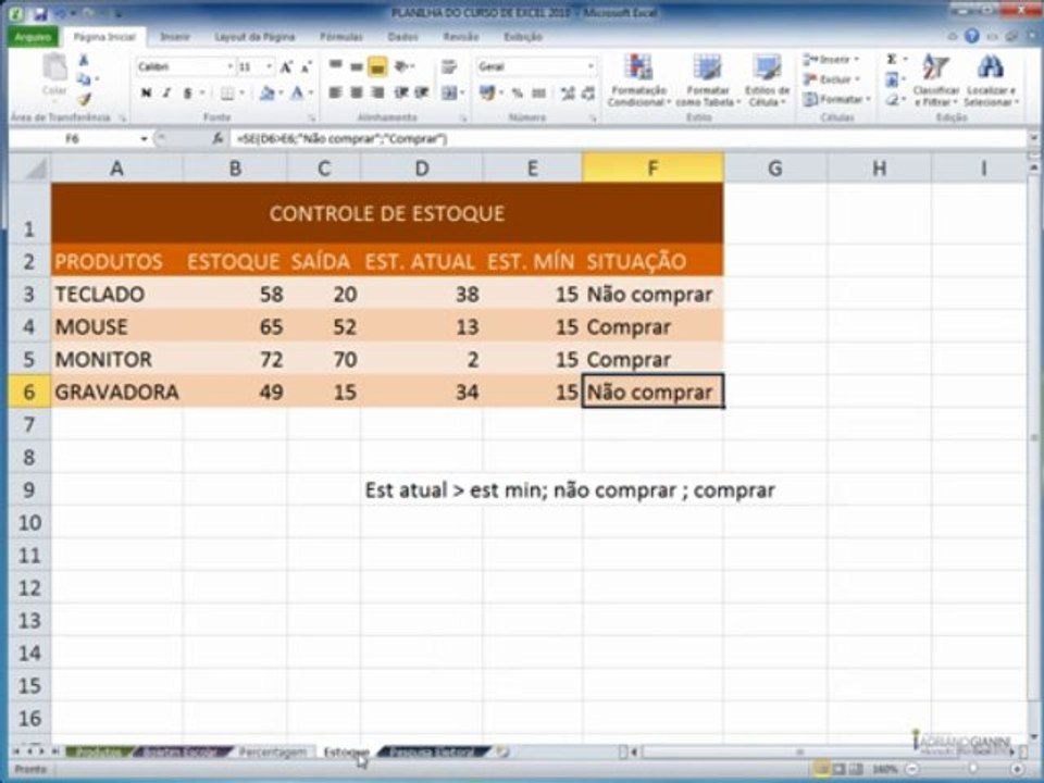 excel2010  CAPÍTULO 7 - AULA 1 Planilha pesquisa eleito