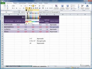 excel2010  CAPÍTULO 9 - AULA 3 função SE 3 argumentos