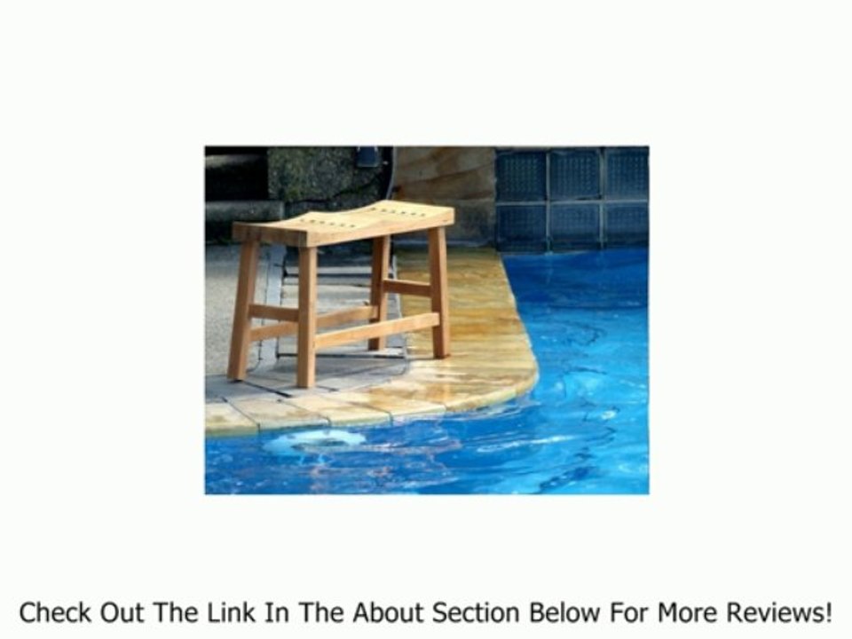New Grade A Teak Wood 33" Double Curved Seat Shower / Bath Room / Pool / Spa Stool Bench Review