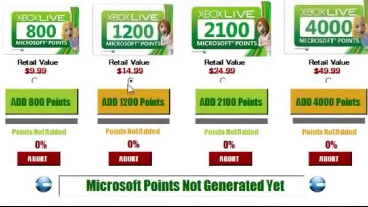 Microsoft Points Generator [UPDATED] August 2013