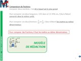 4ème - INEGALITES - Comparaison de fractions
