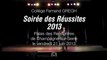 Soirée des Réussites 2013, collège Fernand GREGH (videoD)